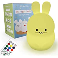 Luz Nocturna Infantil con Control Remoto y Táctil 9 Colores – BONNYCO | Luz Quitamiedos Bebé con Temporizador | Lámpara…